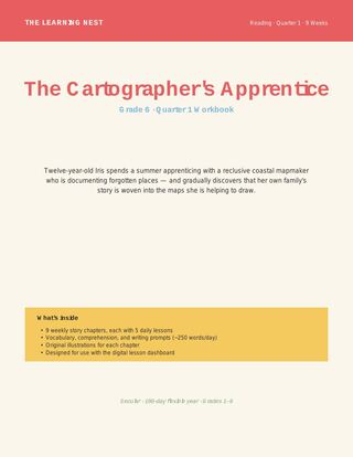 Grade 6 workbook cover — The Cartographer's Apprentice